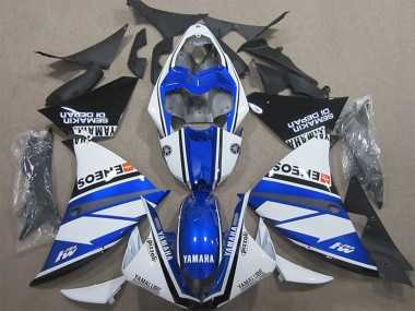 Carenado Moto Yamaha YZF R1 2009-2011 - Blanco Azul Negro ENEOS Yamalube M1 Semakin Didepan