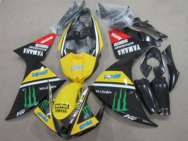 Carenado Moto Yamaha YZF R1 2009-2011 - Amarillo Blanco Negro Rojo Verde Motul Monstruo