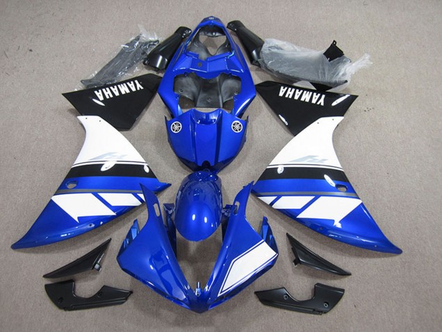Carenados Moto Yamaha YZF R1 2012-2014 - Azul Blanco Negro Brillante