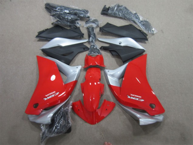 Carenado Moto Honda CBR125R 2011-2016 - Plata Rojo Negro Mate