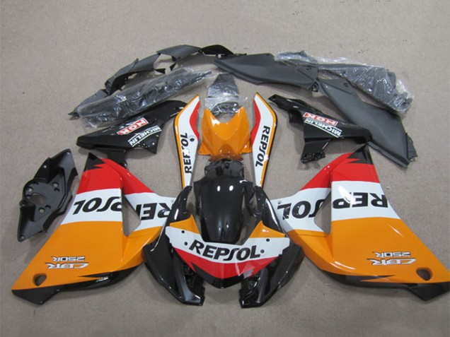 Carenado Moto Honda CBR125R 2011-2016 - Naranja Blanco Rojo Negro Brillante Repsol