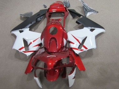 Carenado Moto Honda CBR600RR 2003-2004 - Rojo Blanco Negro Mate