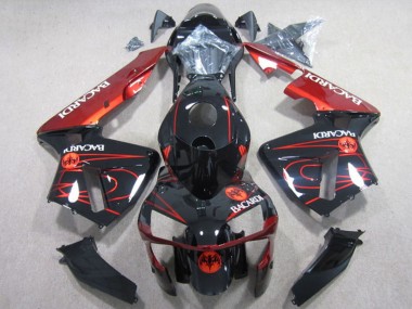 Carenado Moto Honda CBR600RR 2003-2004 - Negro Brillante Rojo RACARDI