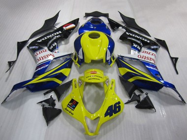 Carenados Moto Honda CBR600RR 2007-2008 - Amarillo Azul Blanco Negro Brillante Nastro Azzurro