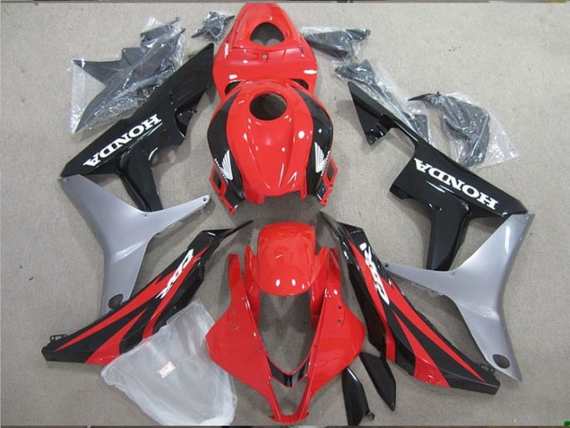 Carenados Moto Honda CBR600RR 2007-2008 - Plata Rojo Negro Brillante