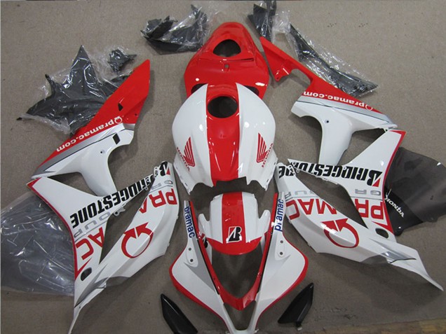 Carenado Moto Honda CBR600RR 2007-2008 - Blanco Rojo Pramac Bridgestone