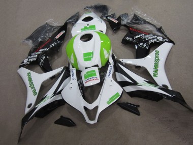 Kits Carenados Moto Honda CBR600RR 2007-2008 - Blanco Verde Negro Brillante Hannspree