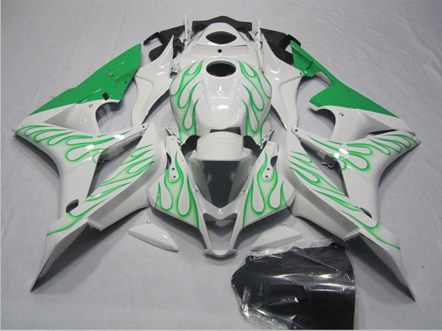 Carenado Moto Honda CBR600RR 2007-2008 - Blanco Verde Llama