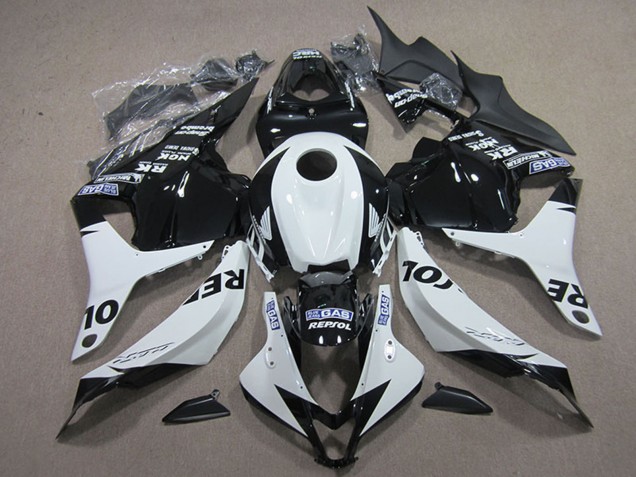 Kits Carenados Moto Honda CBR600RR 2009-2012 - Blanco Negro Brillante Repsol