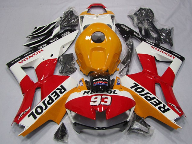 Carenados Moto Honda CBR600RR 2013-2023 - Naranja Blanco Rojo Negro Brillante Repsol 93