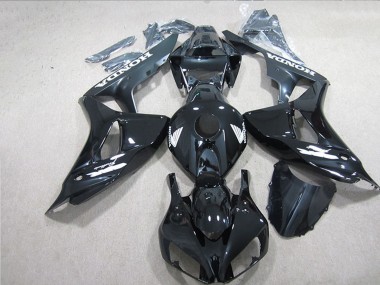 Carenado Moto Honda CBR1000RR 2006-2007 - Negro Brillante Blanco Calcomanías