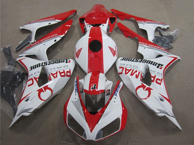 Carenado Moto Honda CBR1000RR 2006-2007 - Blanco Rojo Pramac Bridgestone