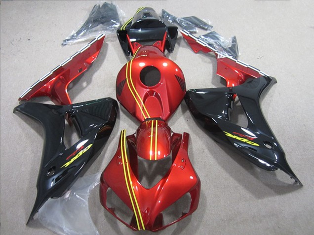 Carenado Moto Honda CBR1000RR 2006-2007 - Rojo Amarillo Negro Brillante