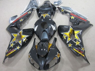 Carenado Moto Honda CBR1000RR 2006-2007 - Negro Brillante Oro Estrella Energy Drink