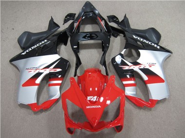 Carenado Moto Honda CBR600 F4i 2001-2003 - Plata Rojo Negro Brillante