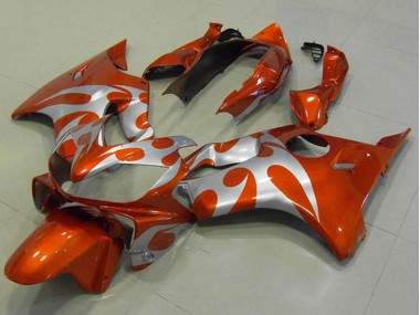 Carenado Moto Honda CBR600 F4i 2004-2007 - Plata Naranja Llama
