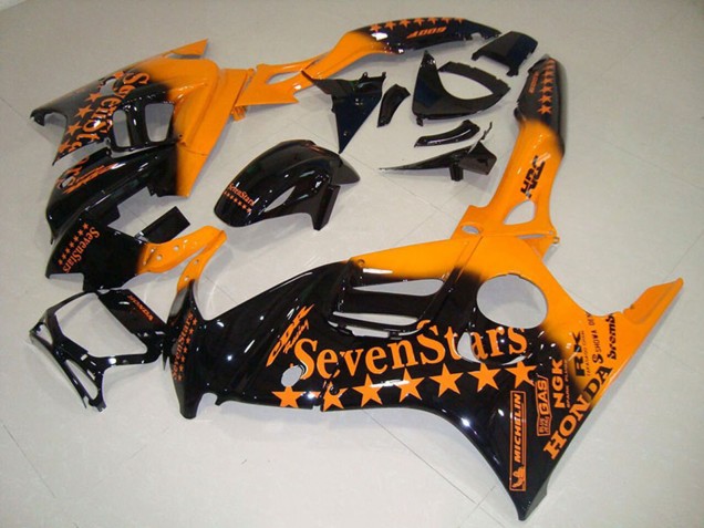 Carenado Moto Honda CBR600 F3 1995-1996 - Naranja Negro Brillante SevenStars