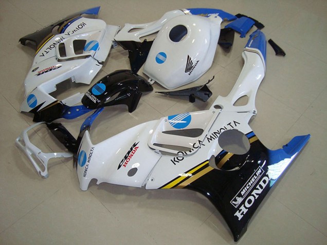Carenado Moto Honda CBR600 F3 1995-1996 - Blanco Azul Negro Brillante Konica Minolta