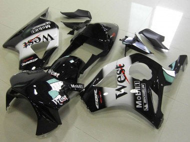 Carenado Moto Honda CBR900RR 954 2002-2003 - Negro Brillante Blanco West
