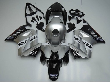 Carenado Moto Honda VFR 800 2002-2013 - Plata Blanco Negro Brillante Repsol