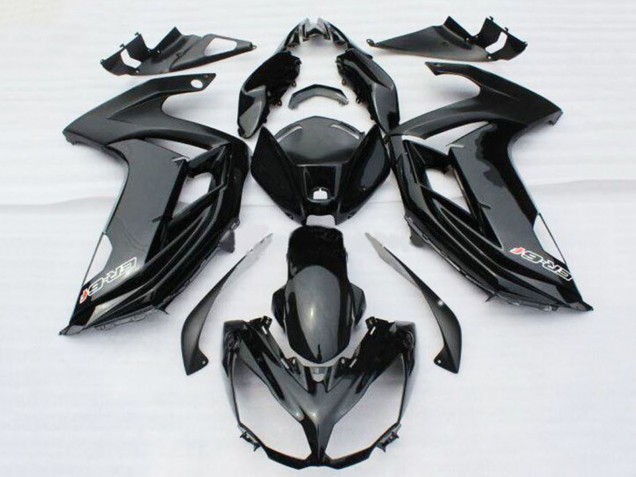Carenado Moto Kawasaki ER6F 2012-2014 - Negro Brillante Calcomanía