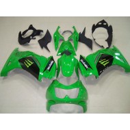 Carenado Moto Kawasaki ZX250R 2008-2012 - Verde Negro Monstruo