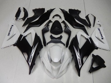 Kits Carenado Moto Kawasaki ZX6R 2013-2018 - Blanco Negro Mate