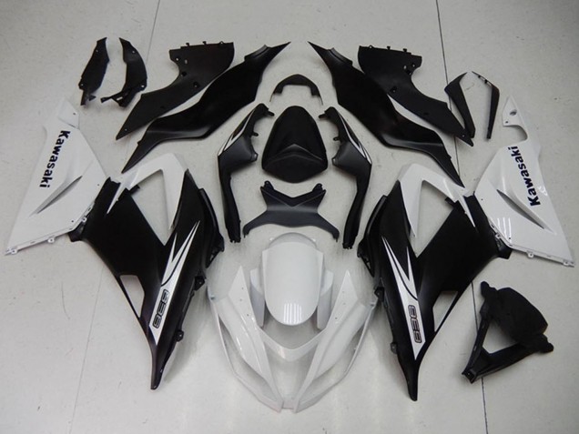 Kits Carenado Moto Kawasaki ZX6R 2013-2018 - Blanco Negro Mate