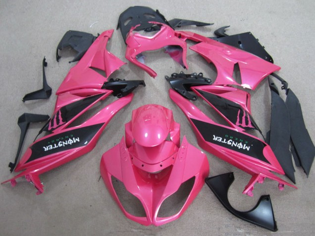 Carenado Moto Kawasaki ZX6R 2009-2012 - Rosa Negro Monstruo