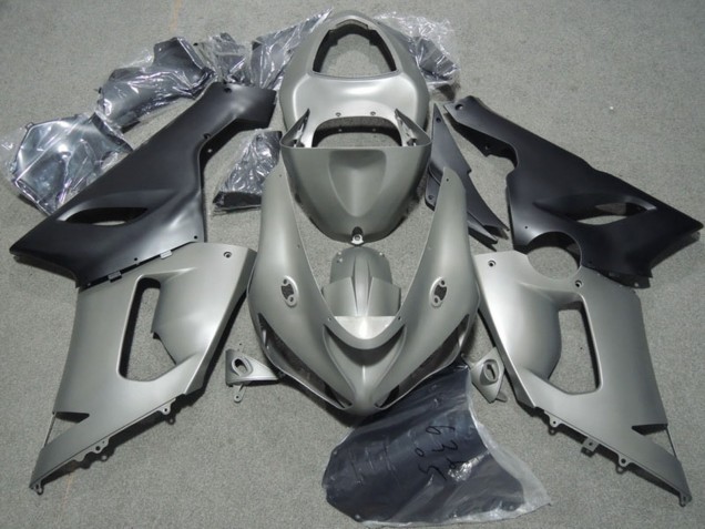 Carenado Moto Kawasaki ZX6R 2005-2006 - Gris Negro Mate