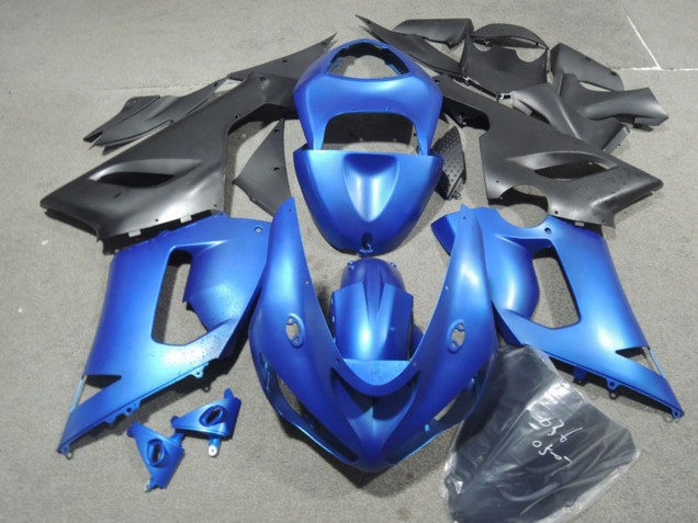 Kits Carenados Moto Kawasaki ZX6R 2005-2006 - Azul Negro Mate