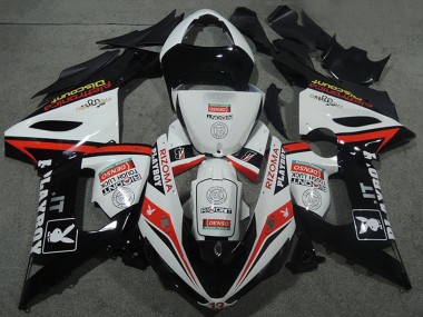 Carenado Moto Kawasaki ZX6R 2005-2006 - Blanco Negro Rojo Rizoma Playboy