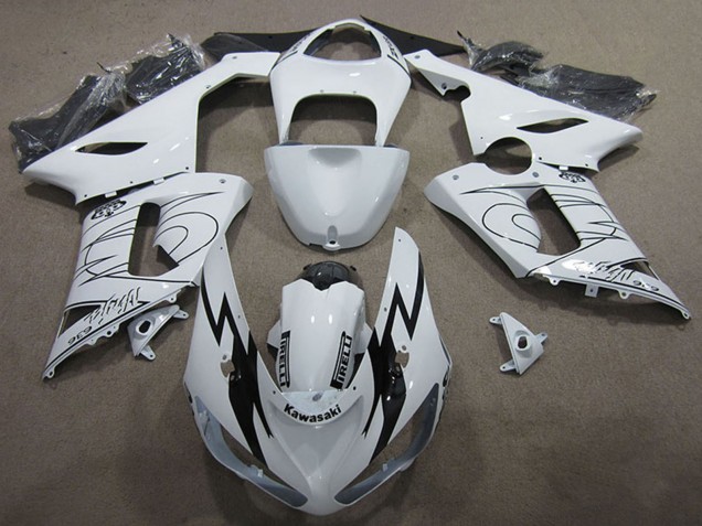 Kits Carenados Moto Kawasaki ZX6R 2005-2006 - Blanco Negro