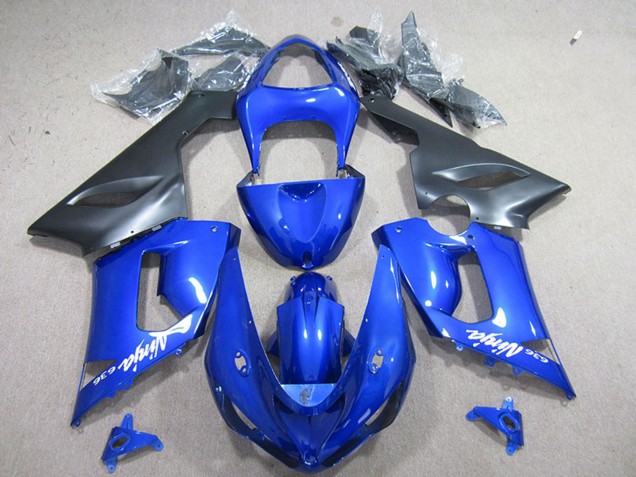 Carenados Moto Kawasaki ZX6R 2005-2006 - Azul Negro Mate