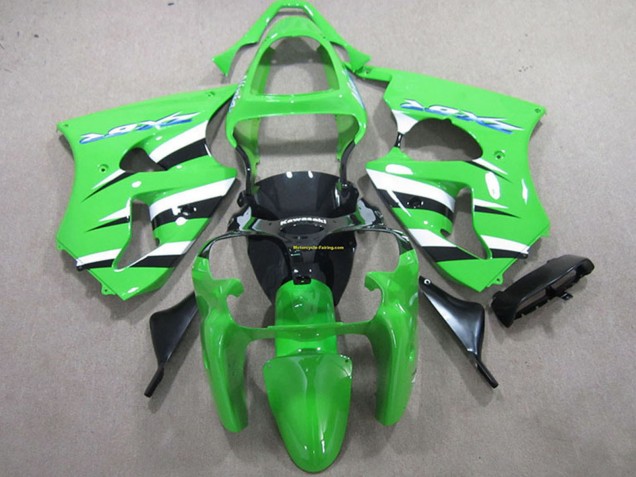Kit Carenados Moto Kawasaki ZX6R 2000-2002 - Verde Blanco Negro