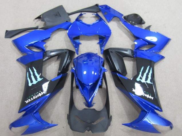 Carenado Moto Kawasaki ZX10R 2008-2010 - Azul Negro Monstruo