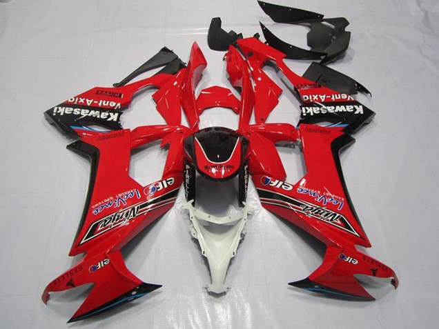 Carenado Moto Kawasaki ZX10R 2008-2010 - Rojo Negro Brillante Elf Vent-Axia