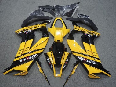Carenado Moto Kawasaki ZX10R 2011-2015 - Amarillo Negro Brillante Delt Fin