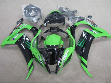 Carenado Moto Kawasaki ZX10R 2011-2015 - Verde Negro Brillante Verde Elf Touch4 Monstruo