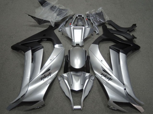 Carenado Moto Kawasaki ZX10R 2011-2015 - Plata Negro Mate