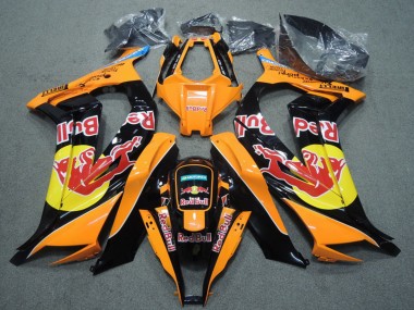 Carenado Moto Kawasaki ZX10R 2011-2015 - Naranja Negro Rojo Bull