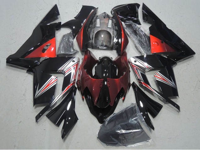 Carenado Moto Kawasaki ZX10R 2004-2005 - Negro Rojo