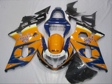 Carenado Moto Suzuki GSXR 600 2001-2003 - Naranja Azul Negro Corona Extra