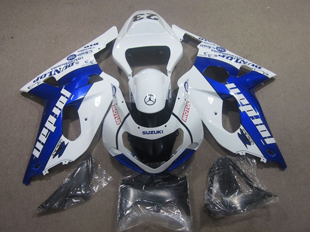 Carenado Moto Suzuki GSXR 600 2001-2003 - Blanco Azul Jordan Motul