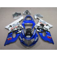 Carenado Moto Suzuki GSXR 600 2001-2003 - Blanco Azul Negro Motul