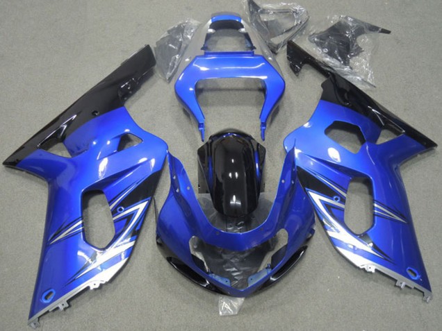 Carenado Moto Suzuki GSXR 600 2001-2003 - Azul Blanco Negro Brillante