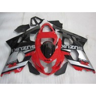 Carenado Moto Suzuki GSXR 600 2004-2005 - Rojo Plata Negro Brillante