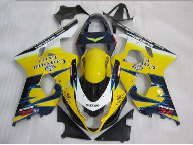 Carenado Moto Suzuki GSXR 600 2004-2005 - Amarillo Blanco Azul Corona Extra