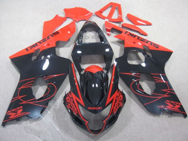 Carenado Moto Suzuki GSXR 600 2004-2005 - Negro Brillante Rojo