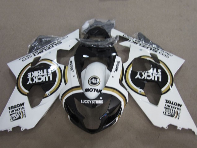 Carenado Moto Suzuki GSXR 600 2004-2005 - Blanco Negro Lucky Strike Motul